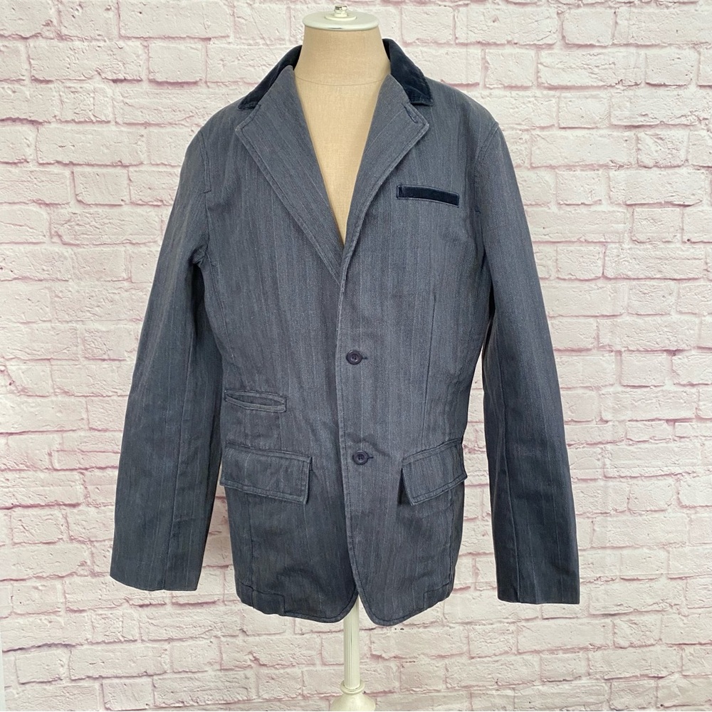 Plugg Men's Y2K Vintage Denim Sports Coat Jacket - Picture 2 of 10